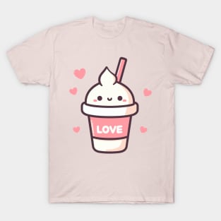 Cute Vanilla Ice Cream in Kawaii Style | Design for Kawaii Lovers | Kawaii Food T-Shirt